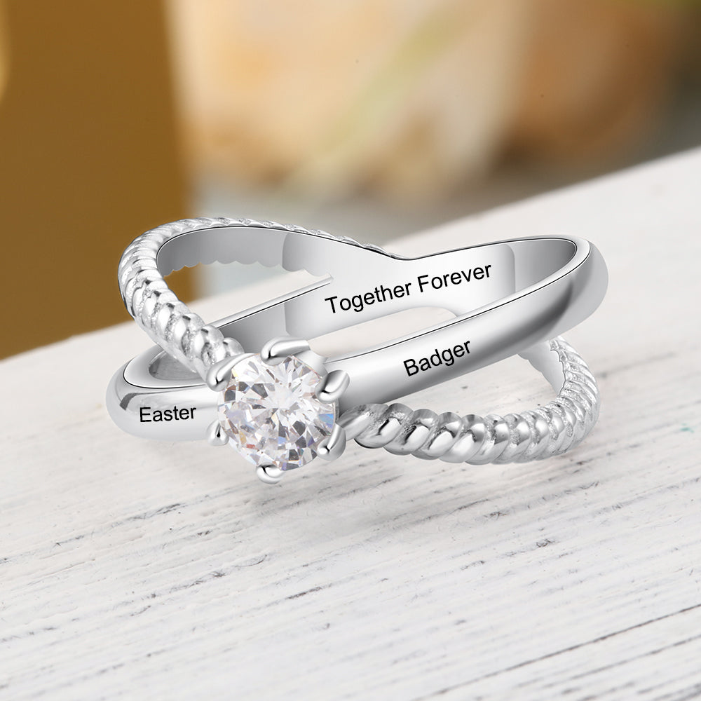 Anillos personalizados con nombre para mujer