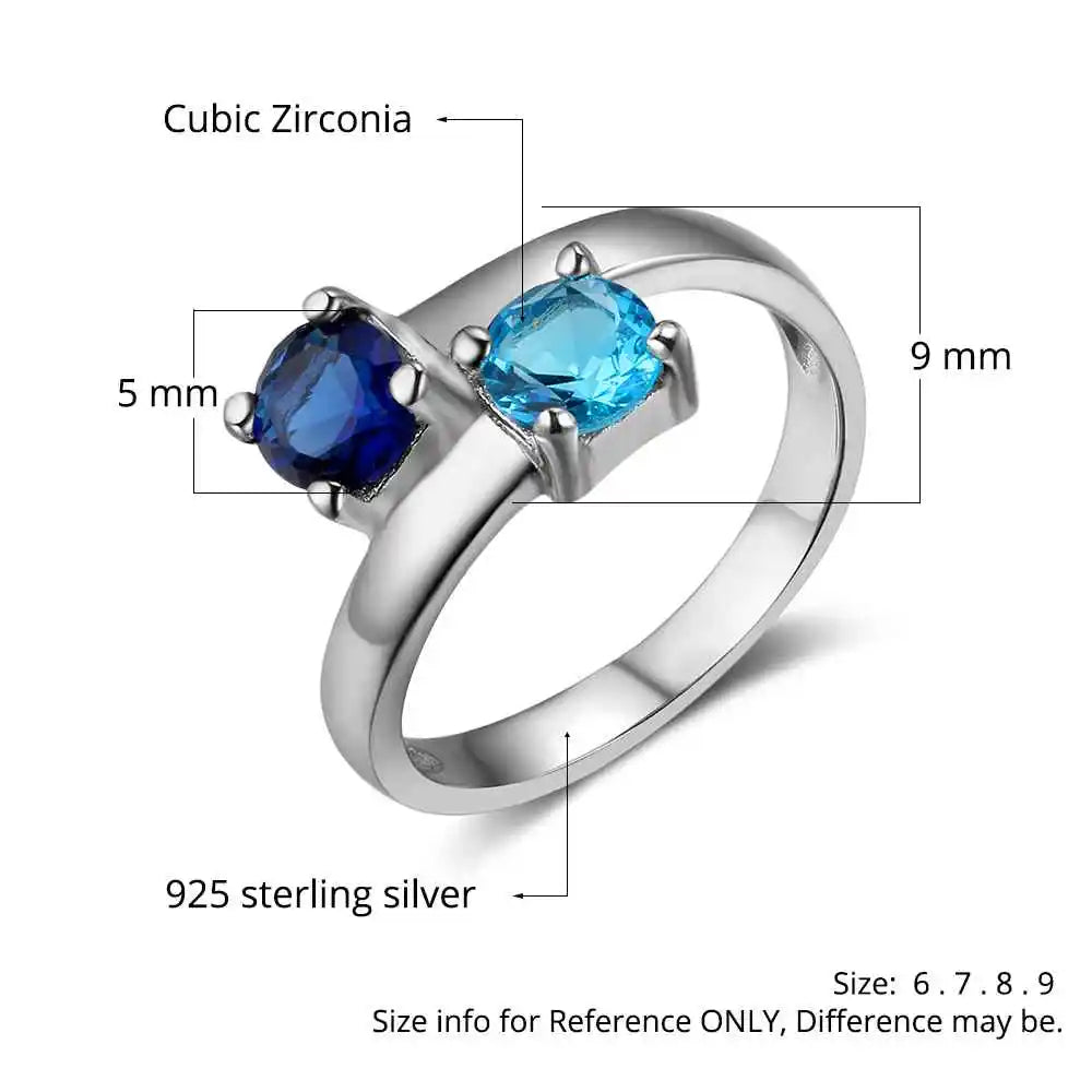 Anillo de Plata de Ley 925 con piedra natal