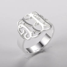 Load image into Gallery viewer, Anillo de Plata de Ley 925 con nombre para niñas