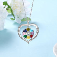 Load image into Gallery viewer, collar de corazón personalizado con grabado de 1-8 nombres