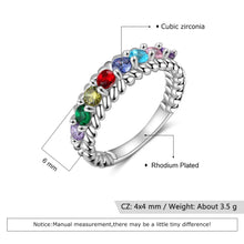 Load image into Gallery viewer, Anillos personalizados de 8 piedras de nacimiento para mujer