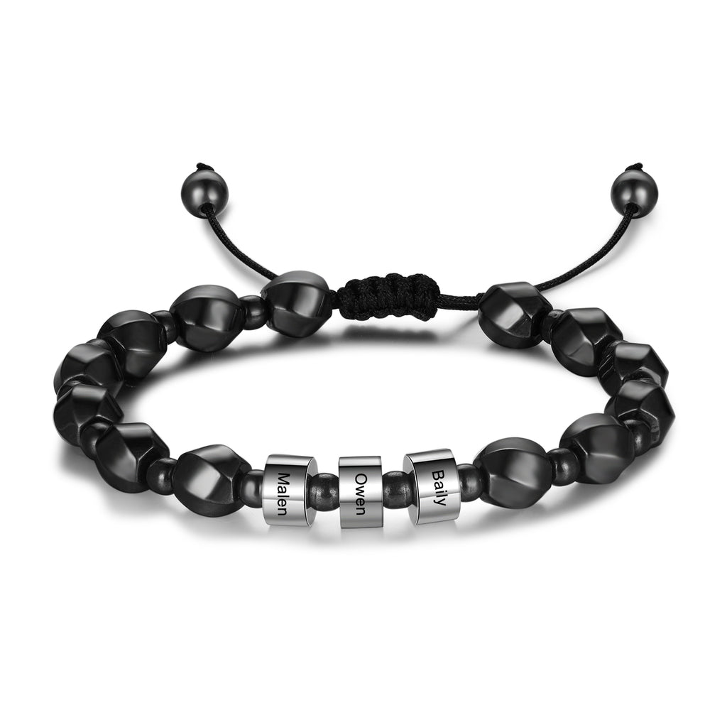 Pulsera de cadena con grabado personalizado para hombre