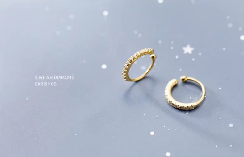 pendientes de Clip minimalistas para mujer y niña