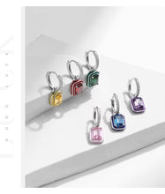 Load image into Gallery viewer, pendientes de aro de Plata de Ley 925 para mujer