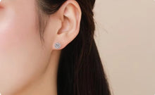 Load image into Gallery viewer, pendientes de plata de primera ley y Circonia cúbica para mujer