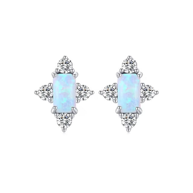 pendientes de ópalo Natural para mujer