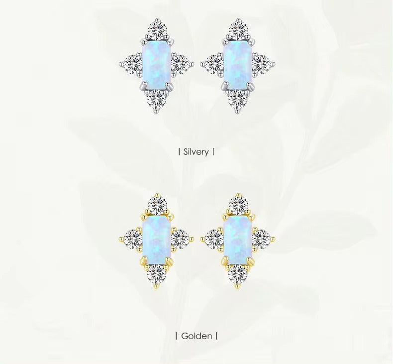 pendientes de ópalo Natural para mujer