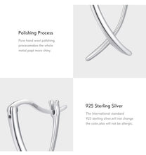 Load image into Gallery viewer, pendientes de aro de Plata de Ley 925 pura para mujer
