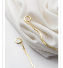 Load image into Gallery viewer, pendientes de aro de Plata de Ley 925 auténtica para mujer