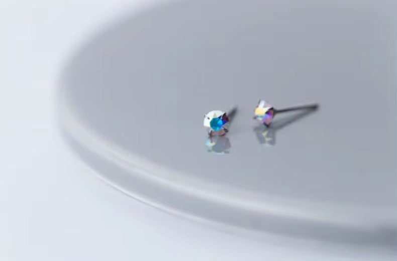 pendientes de plata de primera ley y Circonia cúbica para mujer