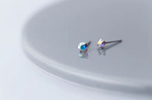 Load image into Gallery viewer, pendientes de plata de primera ley y Circonia cúbica para mujer