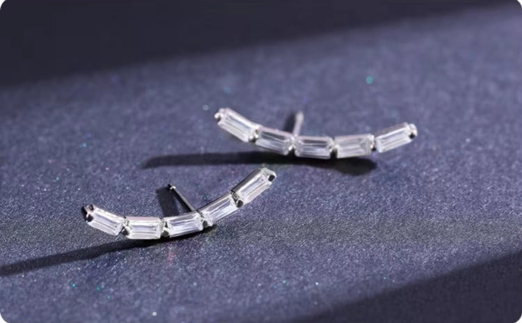 pendientes de plata esterlina 925 para mujer, joyería fina de lujo con corte de Esmeralda