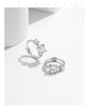 Load image into Gallery viewer, pendientes de aro de Plata de Ley 925 para mujer