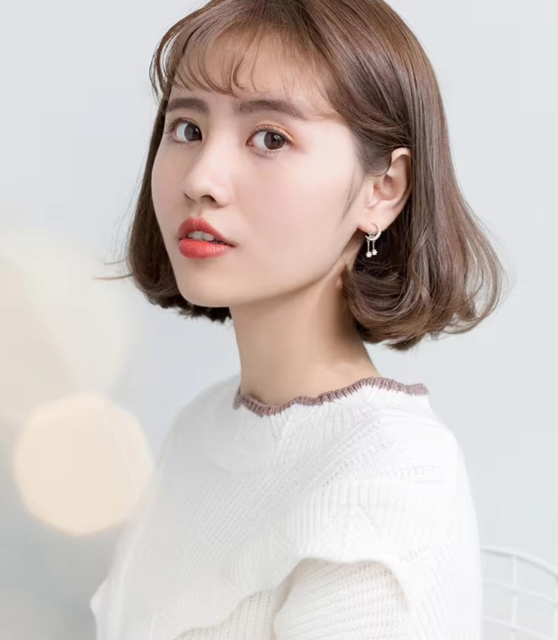 pendientes de plata de primera ley y circón para mujer