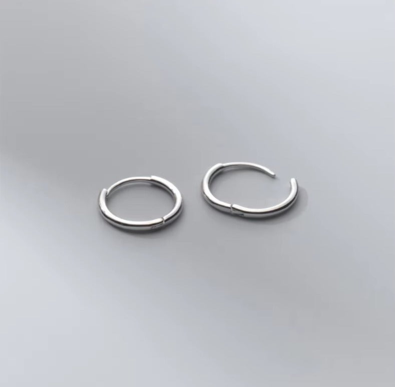 pendientes de aro de Plata de Ley 925 para mujer, aretes pequeños