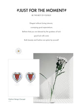 Load image into Gallery viewer, pendientes de plata de ley 925 con forma de corazones pequeños