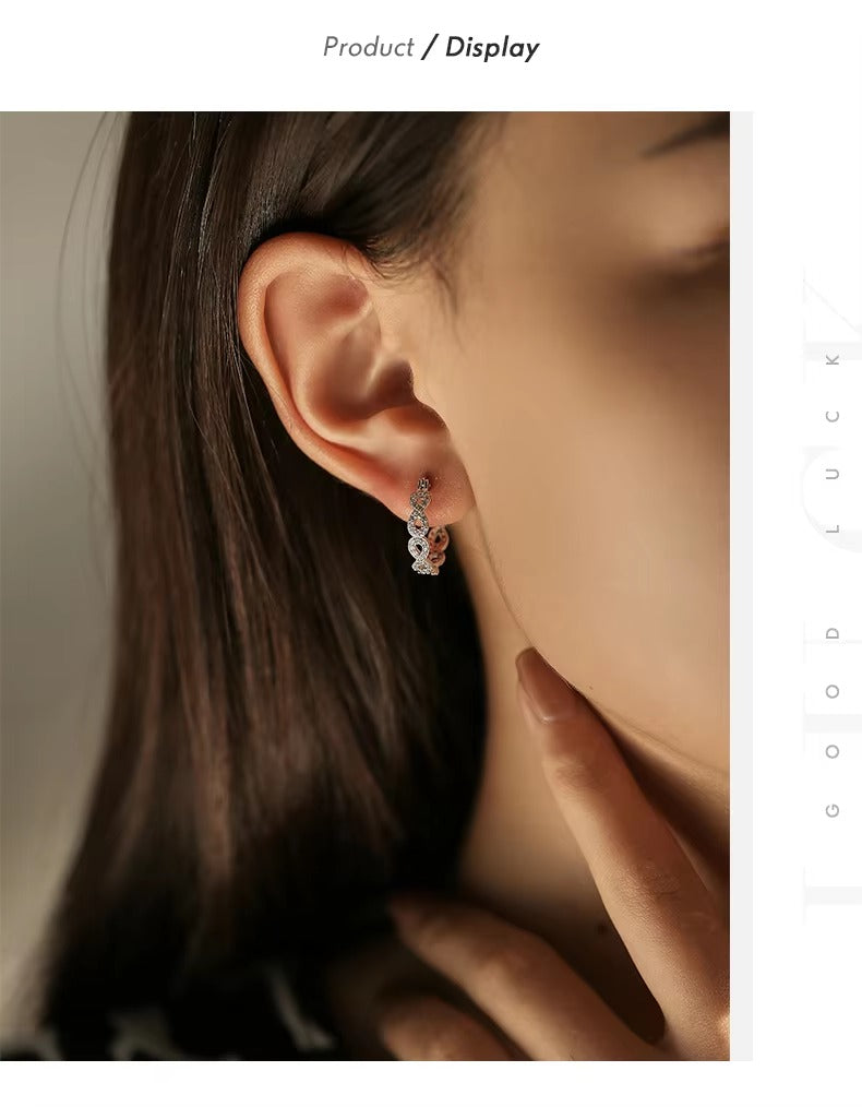 pendientes de aro de Plata de Ley 925 para mujer