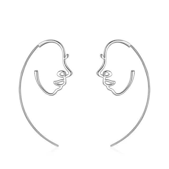pendientes de aro de plata de ley 100% 925 para mujer y niña