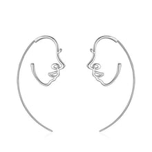 Cargar imagen en el visor de la galería, pendientes de aro de plata de ley 100% 925 para mujer y niña