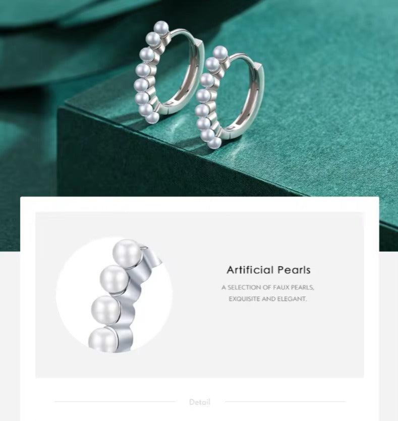 pendientes de aro de plata de ley 100% para mujer