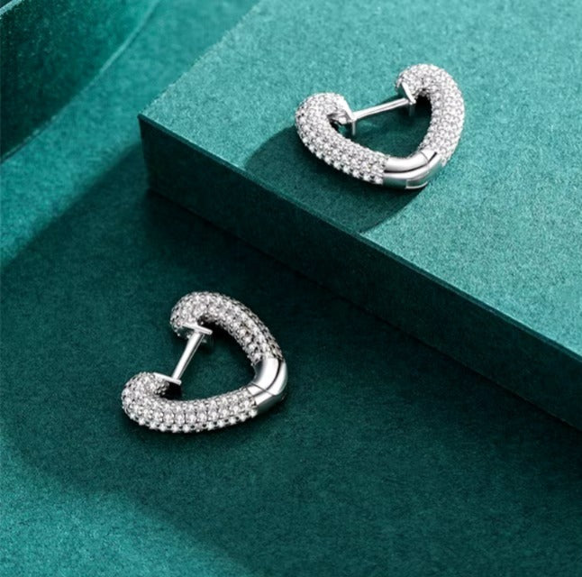 pendientes de aro de Plata de Ley 925 auténtica para mujer