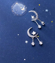 Load image into Gallery viewer, pendientes de plata de primera ley y circón para mujer