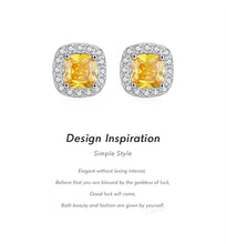 Load image into Gallery viewer, pendientes de plata de primera ley y Circonia cúbica para mujer