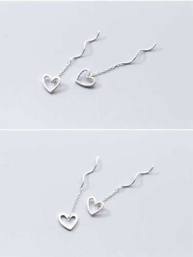 pendientes colgantes de cadena larga para mujer