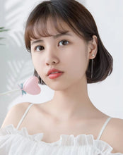 Load image into Gallery viewer, pendientes de cadena larga para mujer, de Color dorado, de Plata de Ley 925 pura