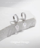 pendientes de aro de plata esterlina 925 para mujer