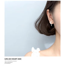 Load image into Gallery viewer, pendientes de plata de ley 925 con forma de luna para mujer