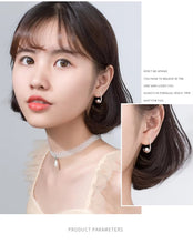 Load image into Gallery viewer, pendientes de plata de ley 925 con forma de gota de agua para mujer