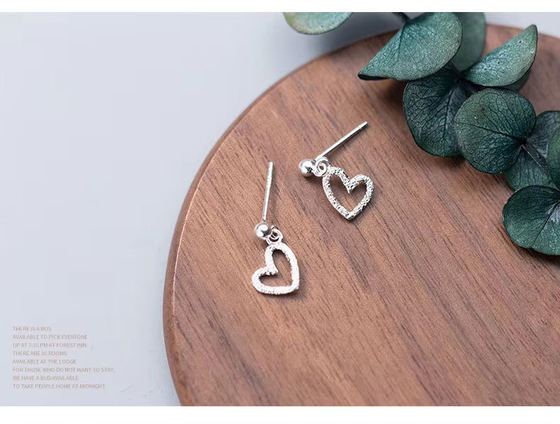 pendientes de plata de ley 925 auténtica para mujer, aretes colgantes Vintage esmerilados