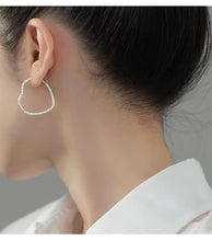 Load image into Gallery viewer, pendientes de aro de Plata de Ley 925 auténtica para mujer