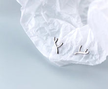 Load image into Gallery viewer, pendientes minimalistas para mujer y niña, joyería de plata de ley 925, aretes de moda