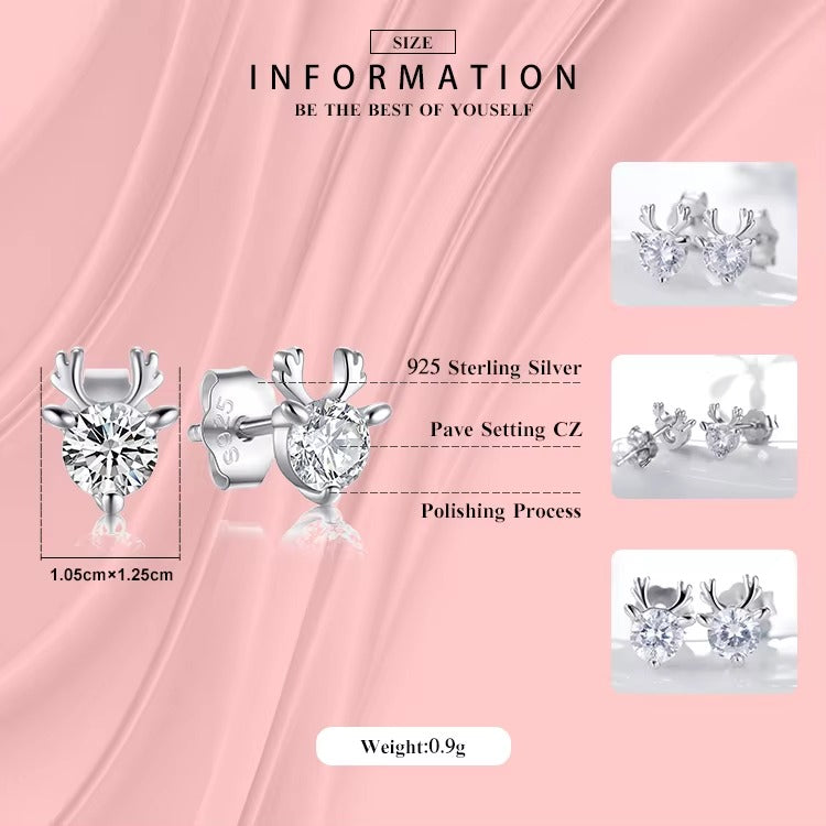 pendientes de tuerca de ciervo Milu para mujer