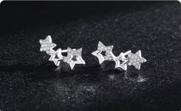 pendientes de plata de primera ley y circón para mujer