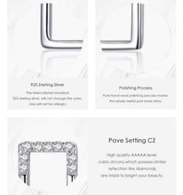 Cargar imagen en el visor de la galería, pendientes geométricos de Plata de Ley 925 auténtica para mujer, joyería fina