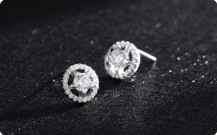 aro-pendientes de plata de primera ley y circón para mujer, aretes pequeños