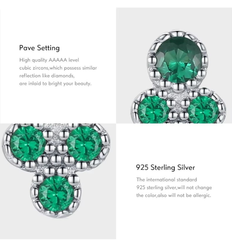 pendientes pequeños de Plata de Ley 925 auténtica para mujer