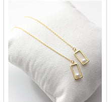 Load image into Gallery viewer, pendientes de gota de perla cuadrada para mujer