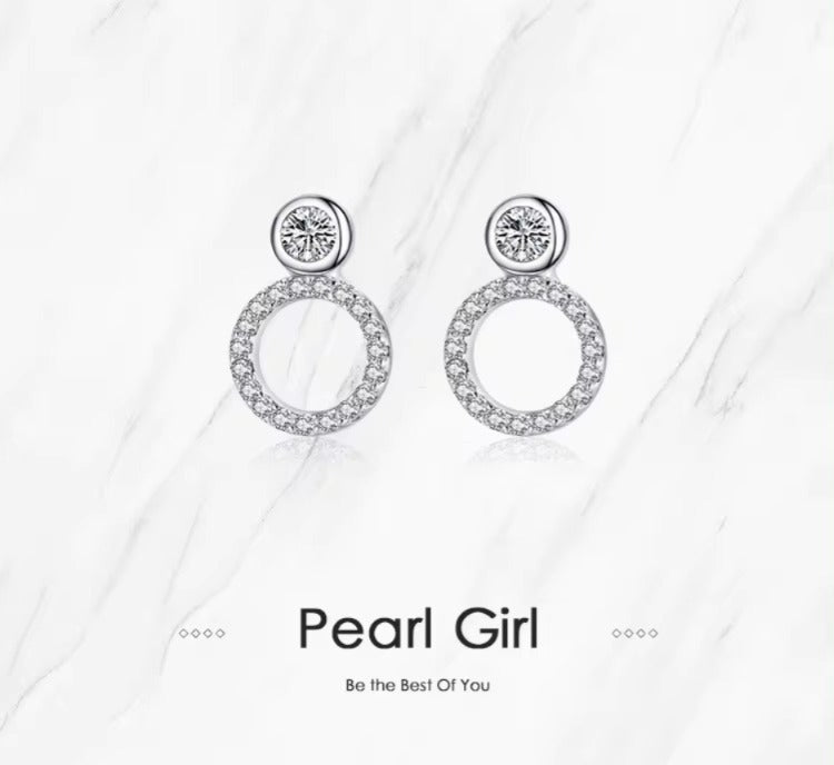 pendientes de plata de ley 100% 925 auténtica para mujer