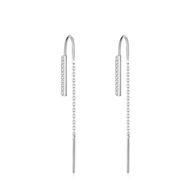 pendientes colgantes minimalistas para mujer