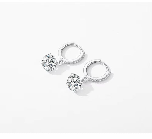 pendientes de aro de Plata de Ley 925 para mujer