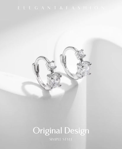 pendientes de aro de Plata de Ley 925 para mujer