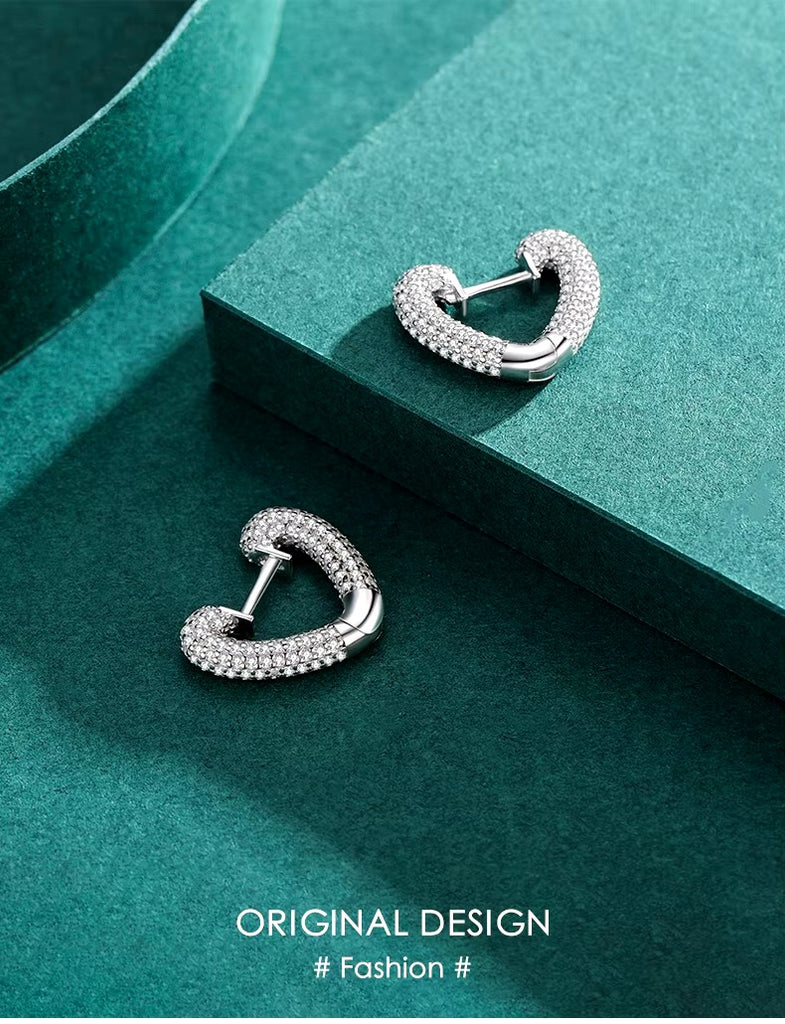 pendientes de aro de Plata de Ley 925 auténtica para mujer