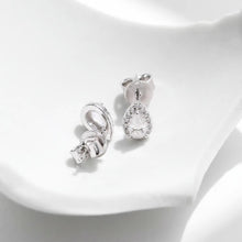 Load image into Gallery viewer, pendientes de plata de ley 925 con forma de pera para mujer