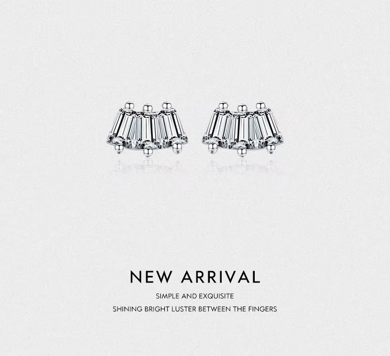 pendientes de plata de ley 100% 925 para mujer, aretes geométricos exquisitos de Navidad