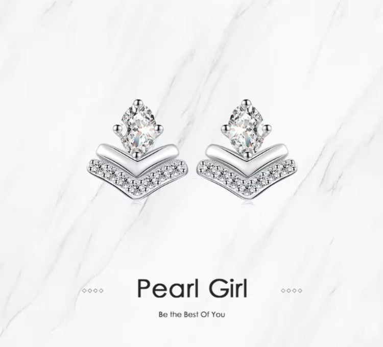 pendientes de plata de ley 925 con colgante para mujer