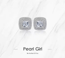 Load image into Gallery viewer, pendientes de plata de ley 925 con zirconia cúbica para mujer